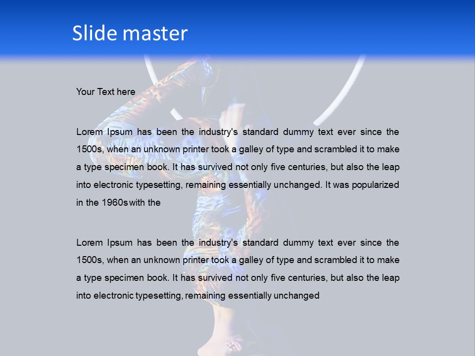 A Woman Doing Aerial Acrobatics On A Hoop PowerPoint Template