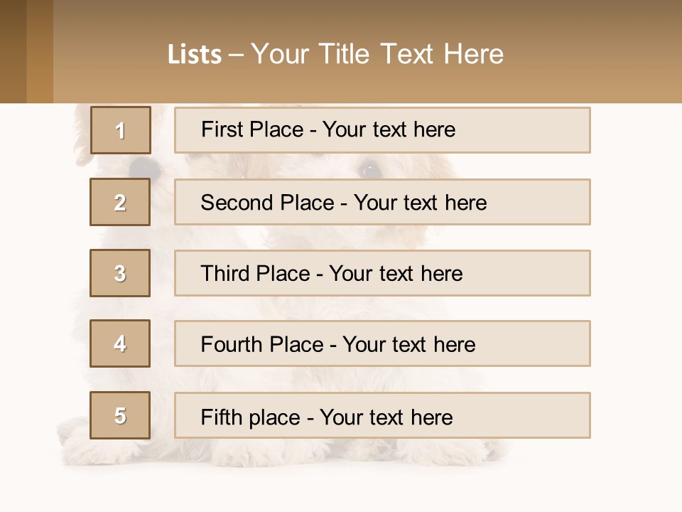 Two Small White Dogs Sitting Next To Each Other PowerPoint Template