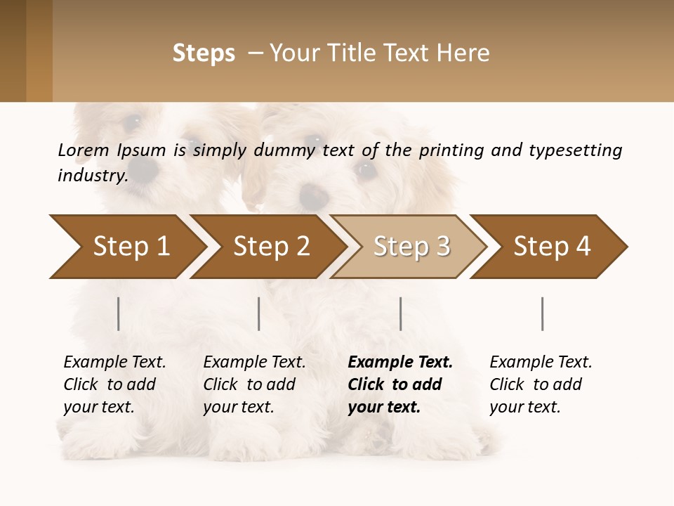 Two Small White Dogs Sitting Next To Each Other PowerPoint Template