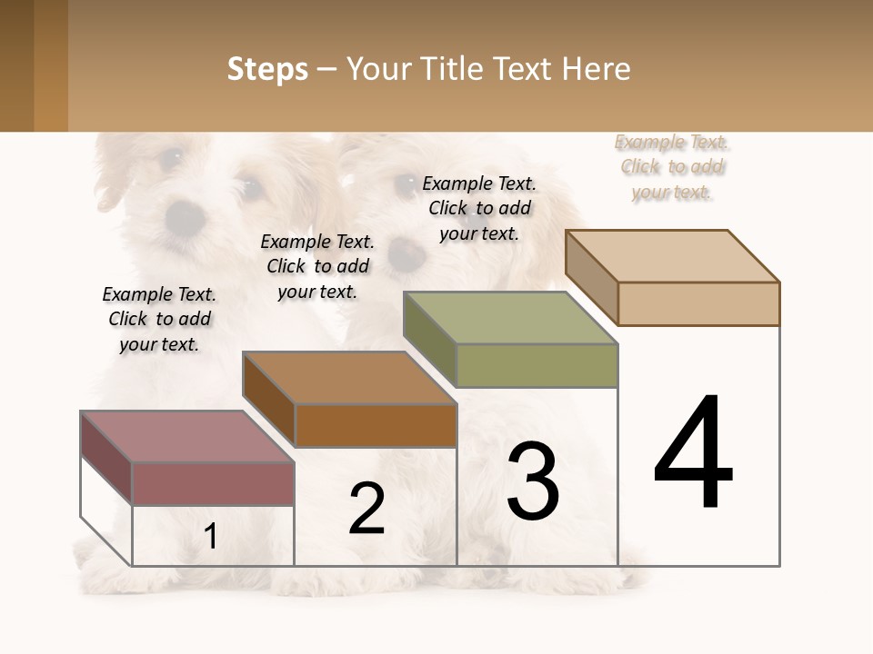 Two Small White Dogs Sitting Next To Each Other PowerPoint Template