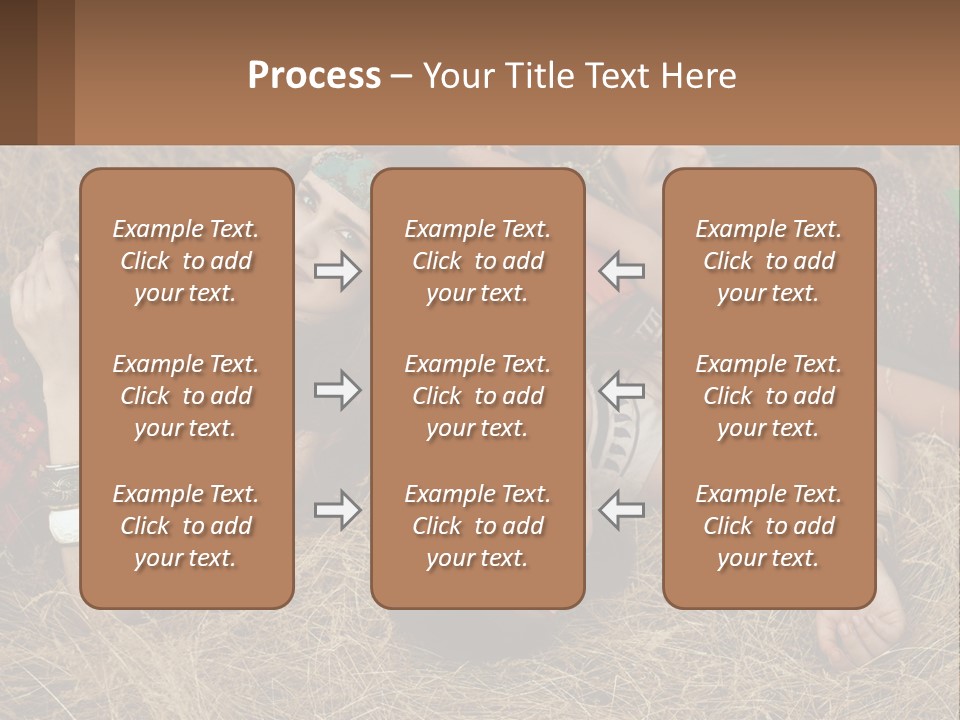 A Group Of Women Laying On Top Of A Pile Of Hay PowerPoint Template