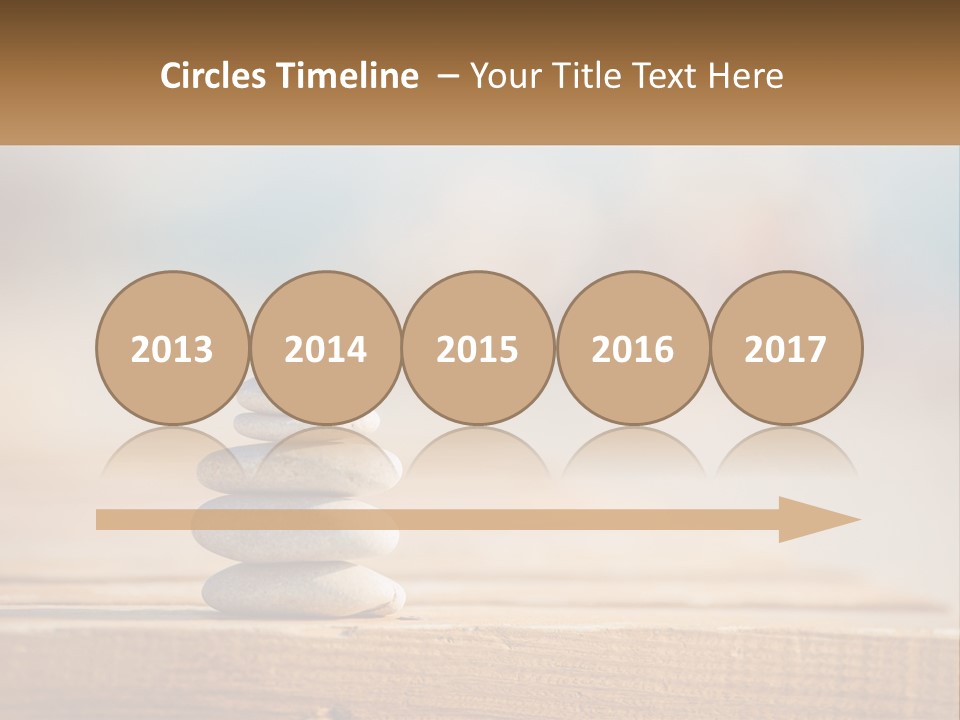 A Stack Of Rocks Sitting On Top Of A Wooden Table PowerPoint Template