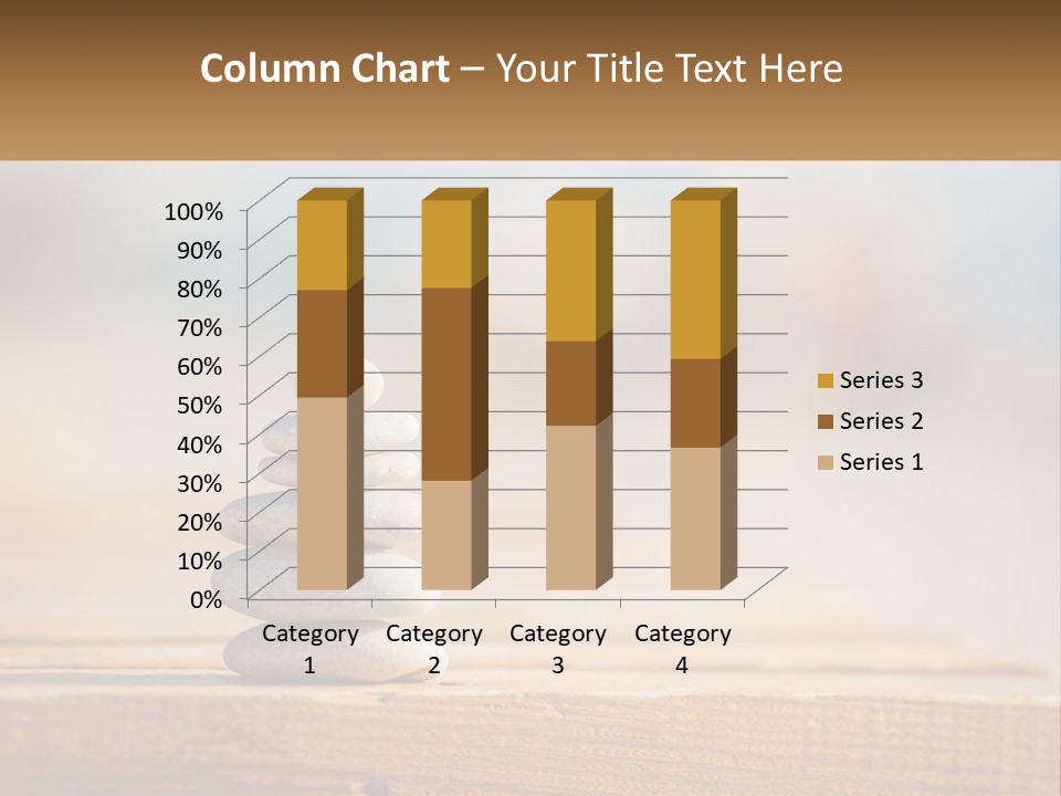 A Stack Of Rocks Sitting On Top Of A Wooden Table PowerPoint Template