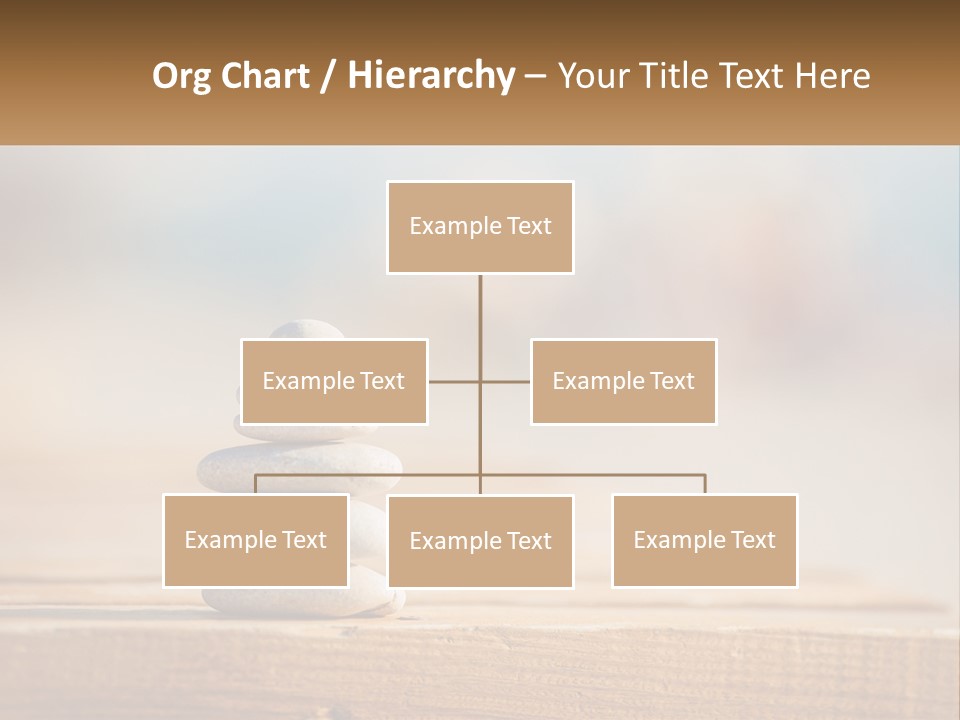 A Stack Of Rocks Sitting On Top Of A Wooden Table PowerPoint Template