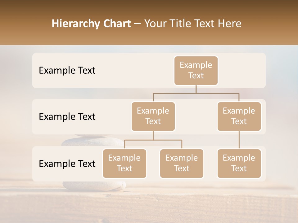 A Stack Of Rocks Sitting On Top Of A Wooden Table PowerPoint Template