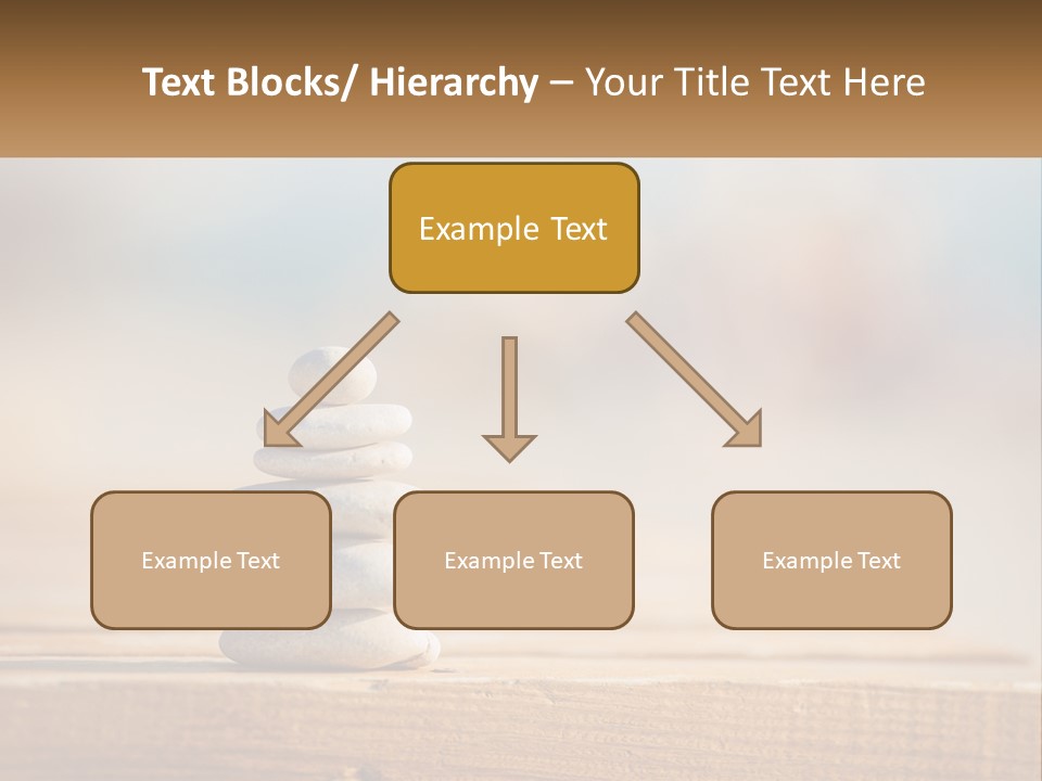 A Stack Of Rocks Sitting On Top Of A Wooden Table PowerPoint Template