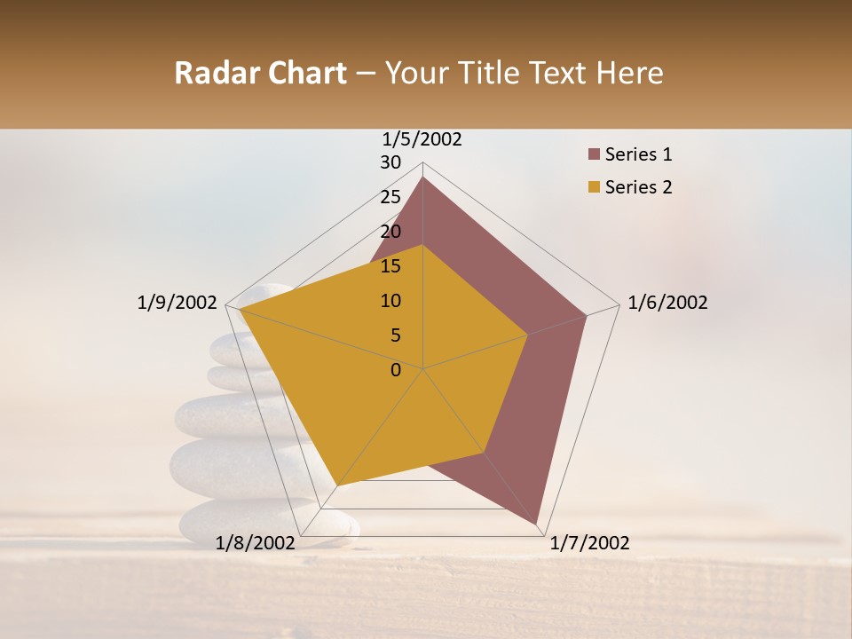 A Stack Of Rocks Sitting On Top Of A Wooden Table PowerPoint Template