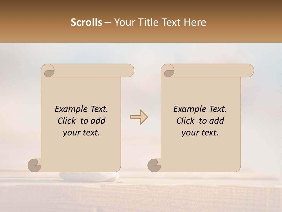 A Stack Of Rocks Sitting On Top Of A Wooden Table PowerPoint Template