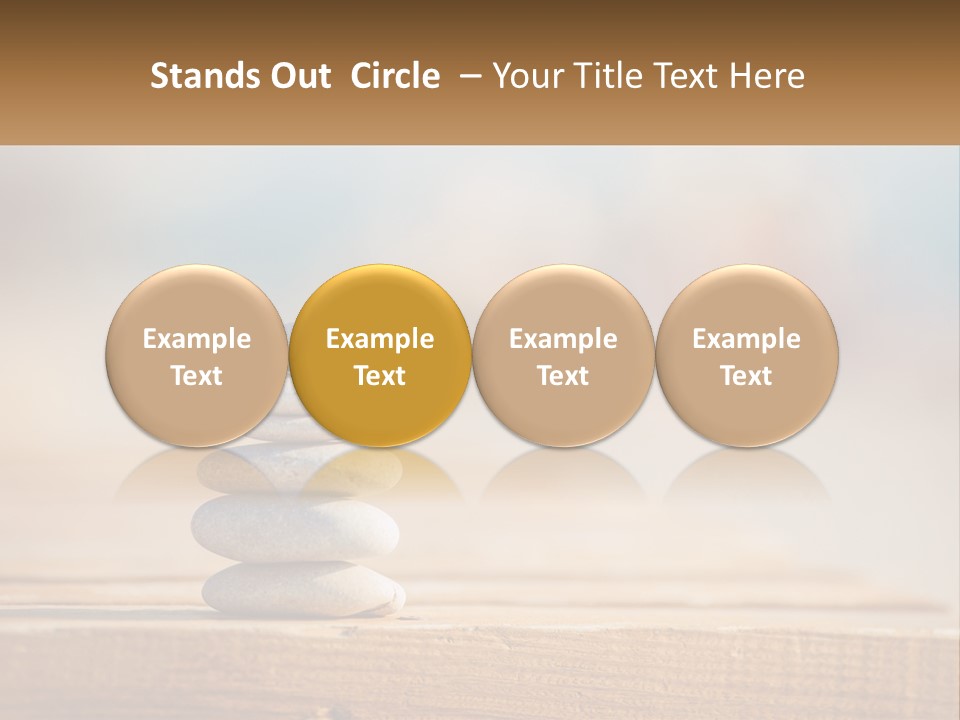 A Stack Of Rocks Sitting On Top Of A Wooden Table PowerPoint Template