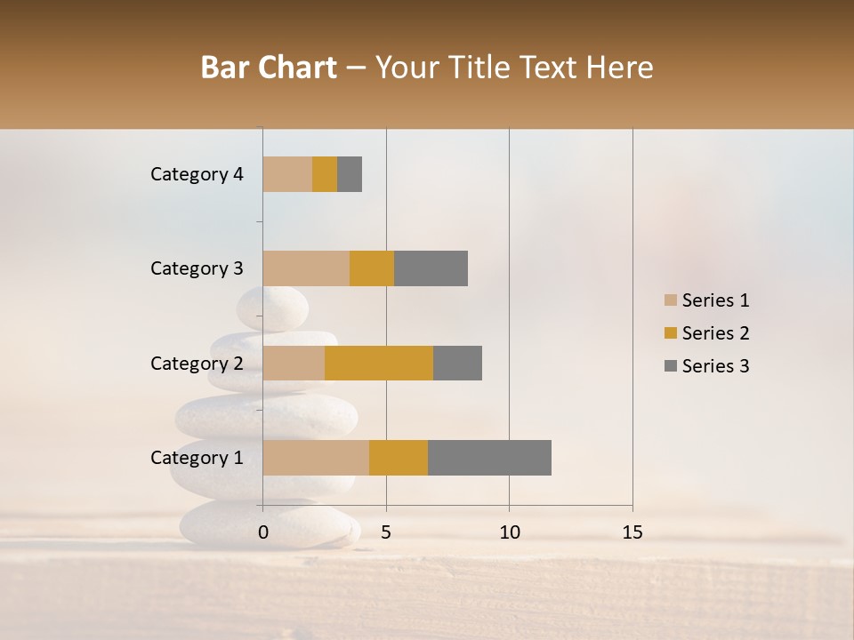 A Stack Of Rocks Sitting On Top Of A Wooden Table PowerPoint Template