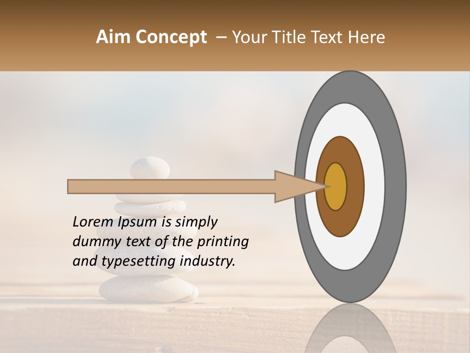 A Stack Of Rocks Sitting On Top Of A Wooden Table PowerPoint Template