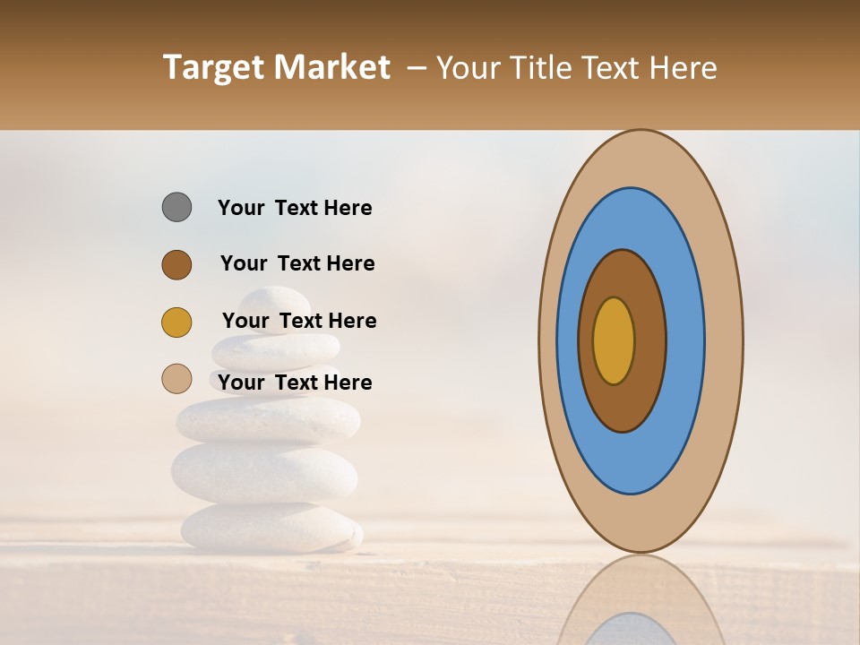 A Stack Of Rocks Sitting On Top Of A Wooden Table PowerPoint Template