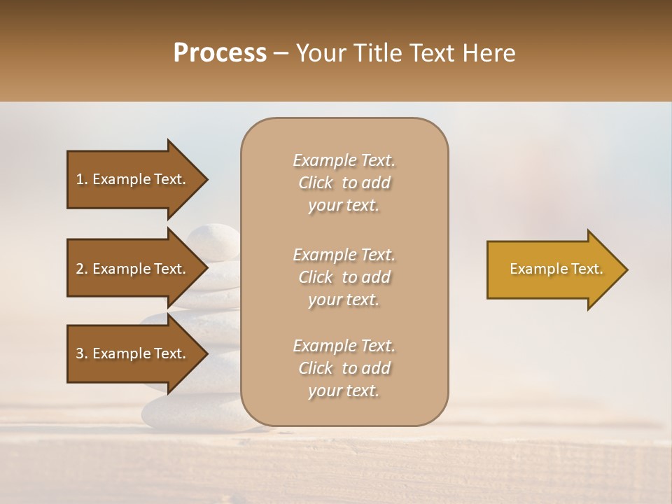 A Stack Of Rocks Sitting On Top Of A Wooden Table PowerPoint Template