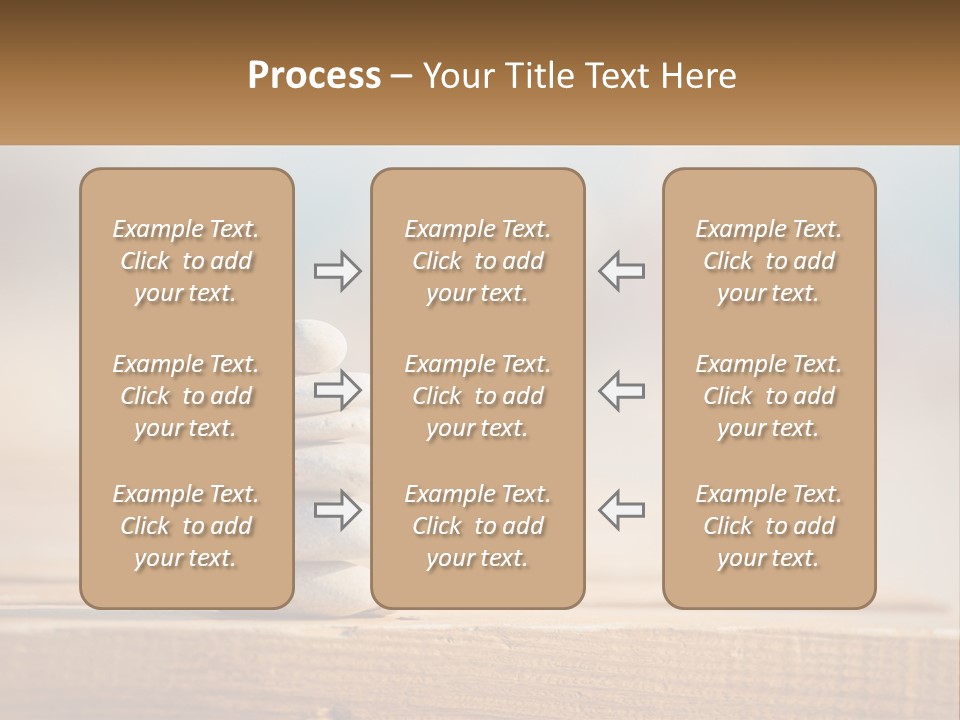 A Stack Of Rocks Sitting On Top Of A Wooden Table PowerPoint Template