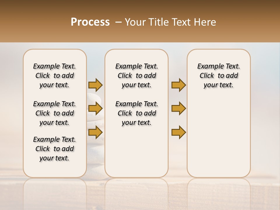 A Stack Of Rocks Sitting On Top Of A Wooden Table PowerPoint Template