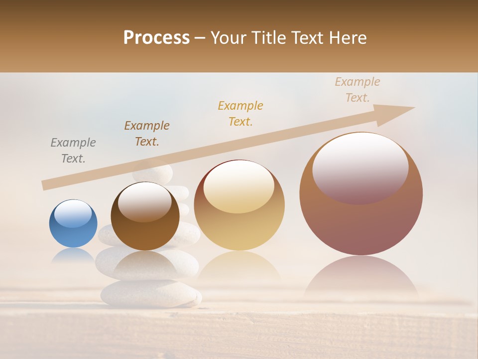 A Stack Of Rocks Sitting On Top Of A Wooden Table PowerPoint Template