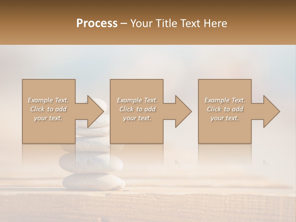 A Stack Of Rocks Sitting On Top Of A Wooden Table PowerPoint Template