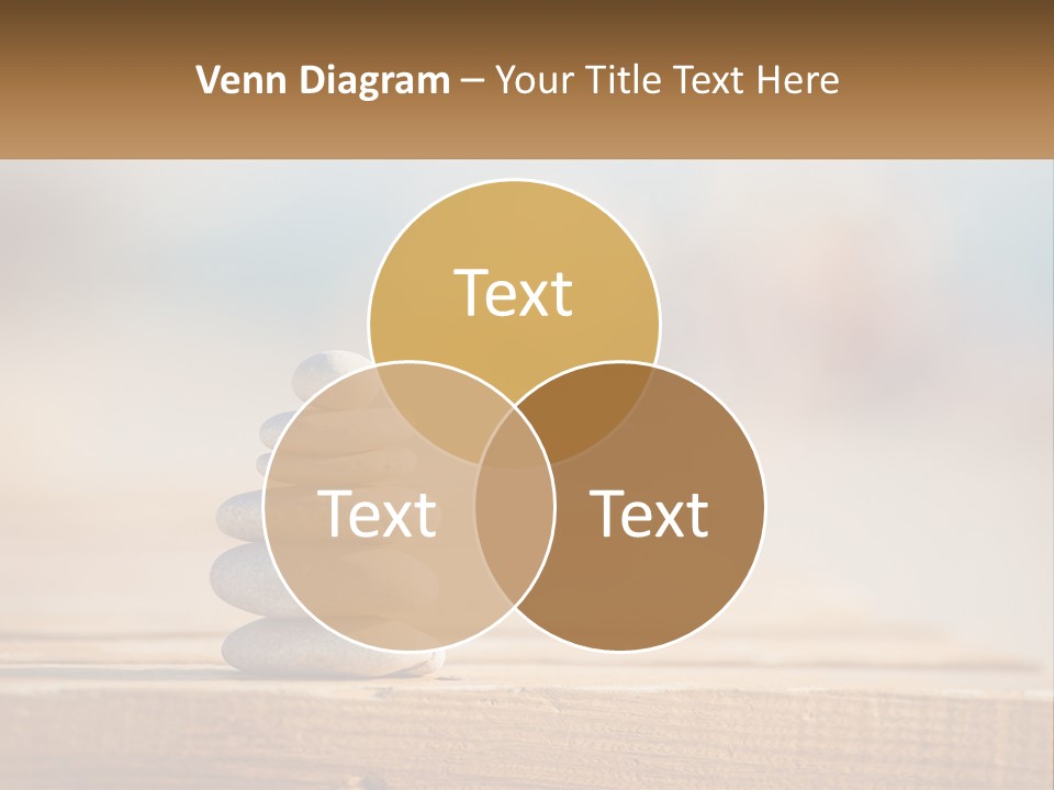 A Stack Of Rocks Sitting On Top Of A Wooden Table PowerPoint Template