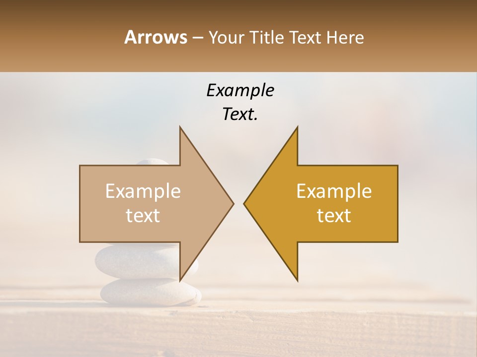 A Stack Of Rocks Sitting On Top Of A Wooden Table PowerPoint Template