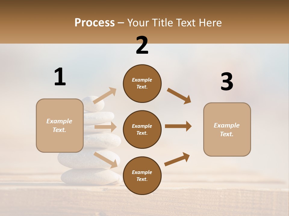 A Stack Of Rocks Sitting On Top Of A Wooden Table PowerPoint Template