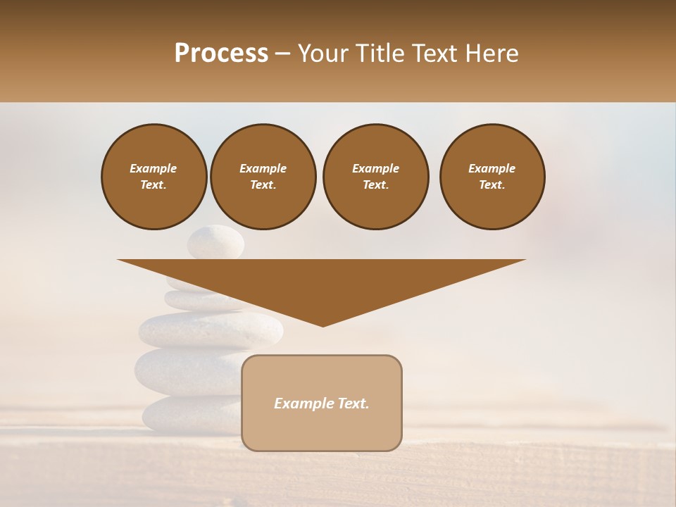 A Stack Of Rocks Sitting On Top Of A Wooden Table PowerPoint Template