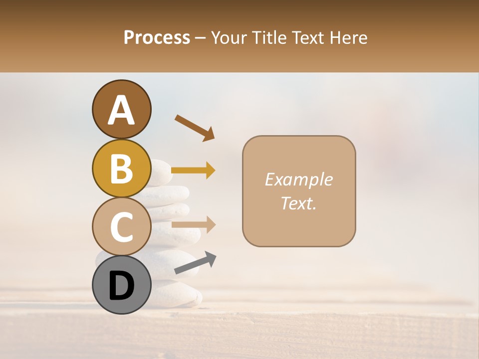 A Stack Of Rocks Sitting On Top Of A Wooden Table PowerPoint Template