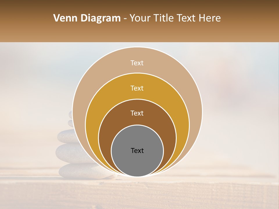 A Stack Of Rocks Sitting On Top Of A Wooden Table PowerPoint Template