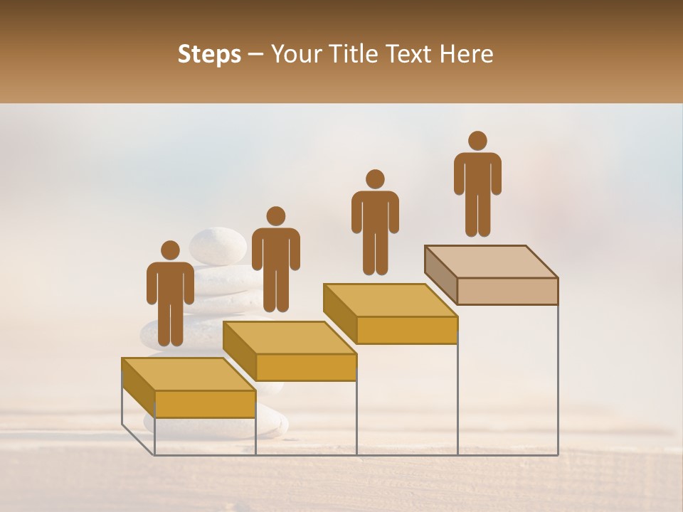 A Stack Of Rocks Sitting On Top Of A Wooden Table PowerPoint Template