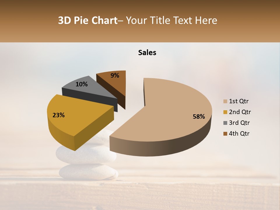 A Stack Of Rocks Sitting On Top Of A Wooden Table PowerPoint Template