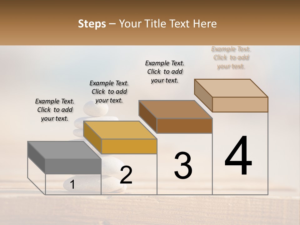 A Stack Of Rocks Sitting On Top Of A Wooden Table PowerPoint Template