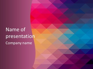 A Colorful Abstract Background With The Words Name Of Presentation PowerPoint Template