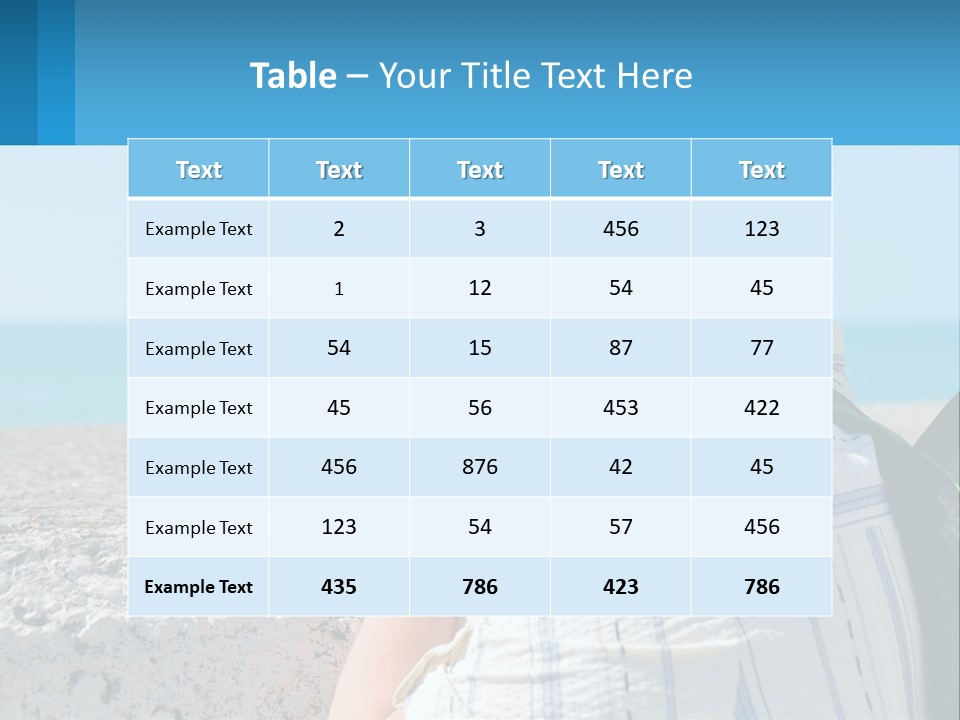 A Woman Sitting On The Beach Wearing A Blue Hat PowerPoint Template