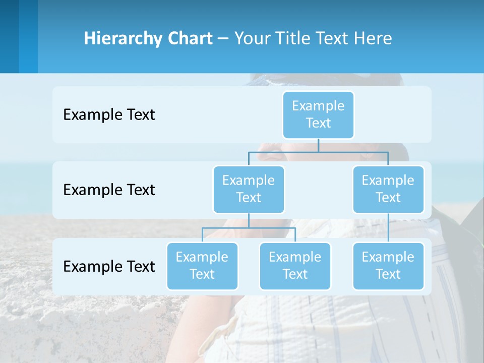 A Woman Sitting On The Beach Wearing A Blue Hat PowerPoint Template