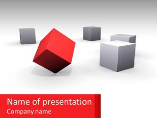 A Group Of Cubes On A White Background PowerPoint Template