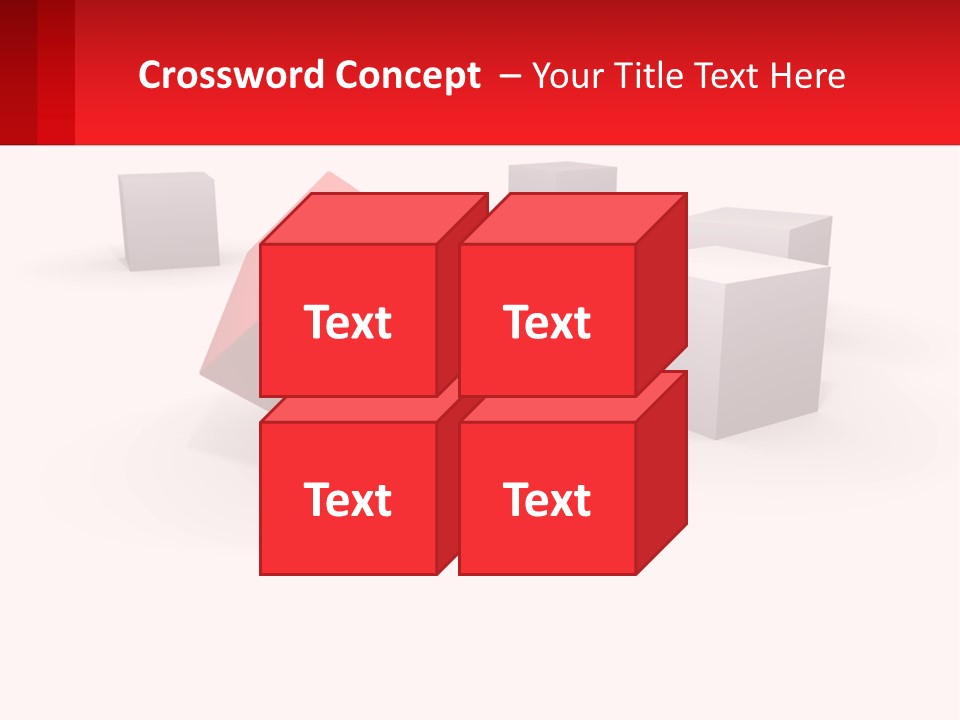 A Group Of Cubes On A White Background PowerPoint Template