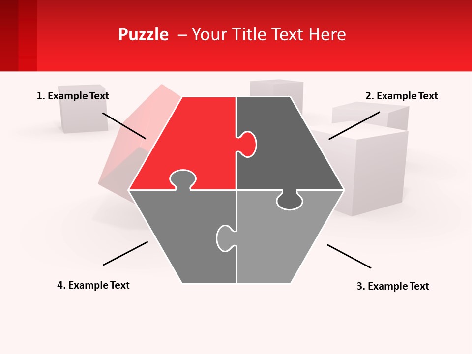 A Group Of Cubes On A White Background PowerPoint Template