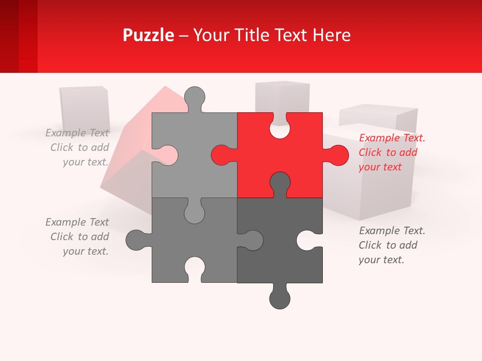 A Group Of Cubes On A White Background PowerPoint Template