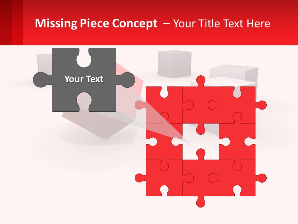 A Group Of Cubes On A White Background PowerPoint Template