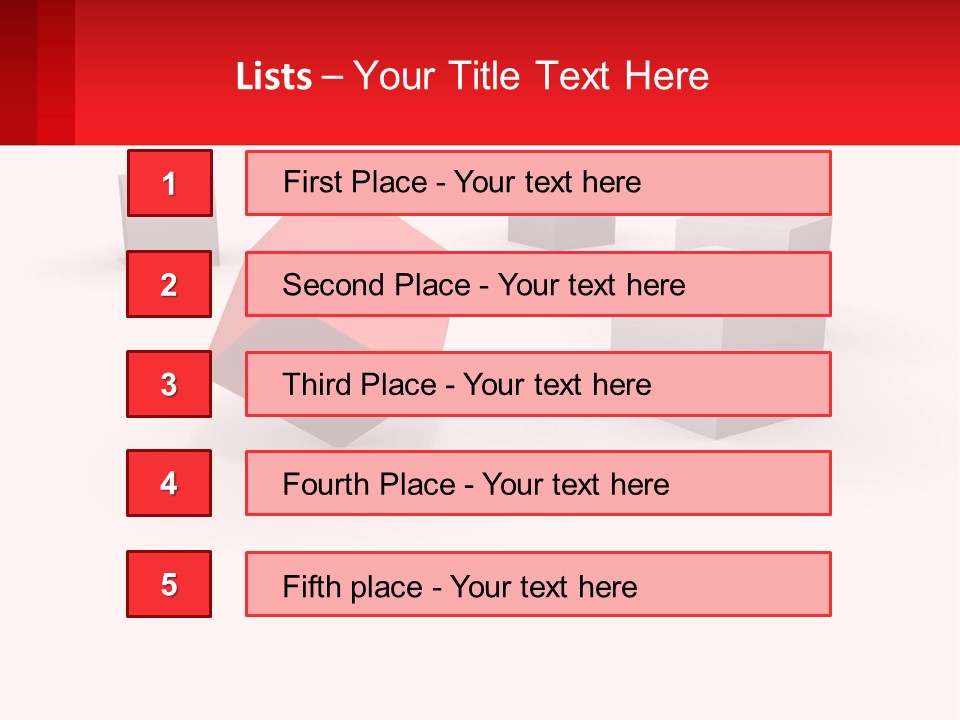 A Group Of Cubes On A White Background PowerPoint Template