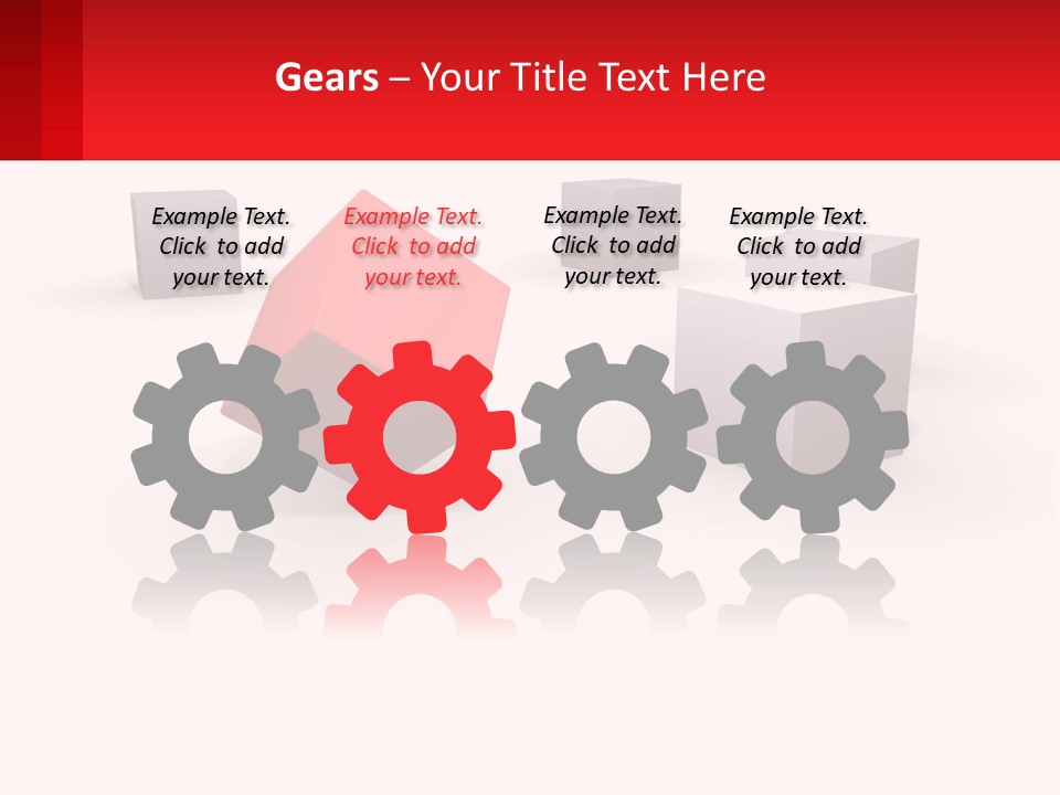 A Group Of Cubes On A White Background PowerPoint Template