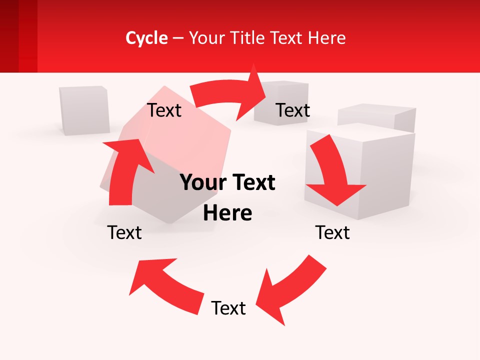 A Group Of Cubes On A White Background PowerPoint Template