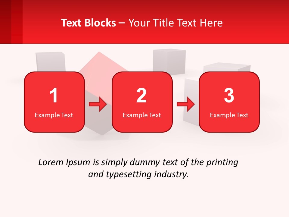 A Group Of Cubes On A White Background PowerPoint Template