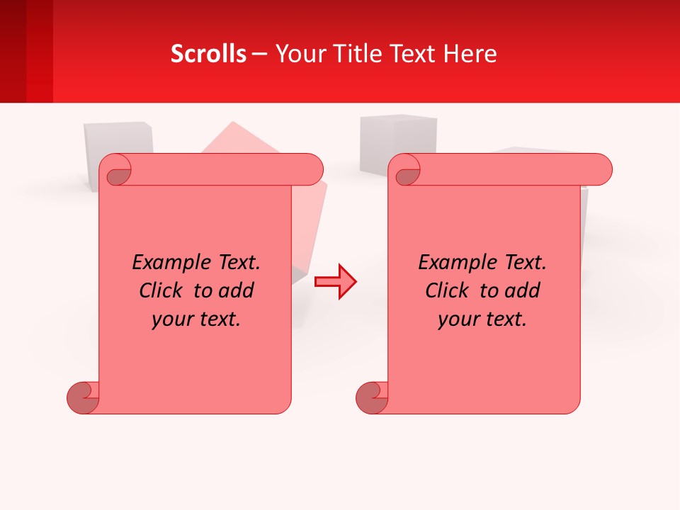 A Group Of Cubes On A White Background PowerPoint Template