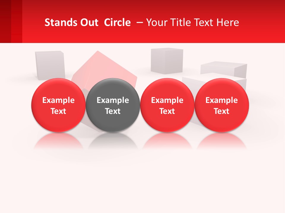 A Group Of Cubes On A White Background PowerPoint Template