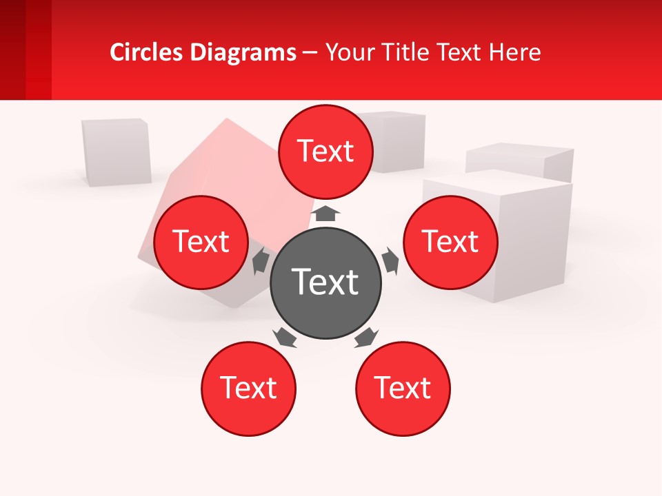 A Group Of Cubes On A White Background PowerPoint Template