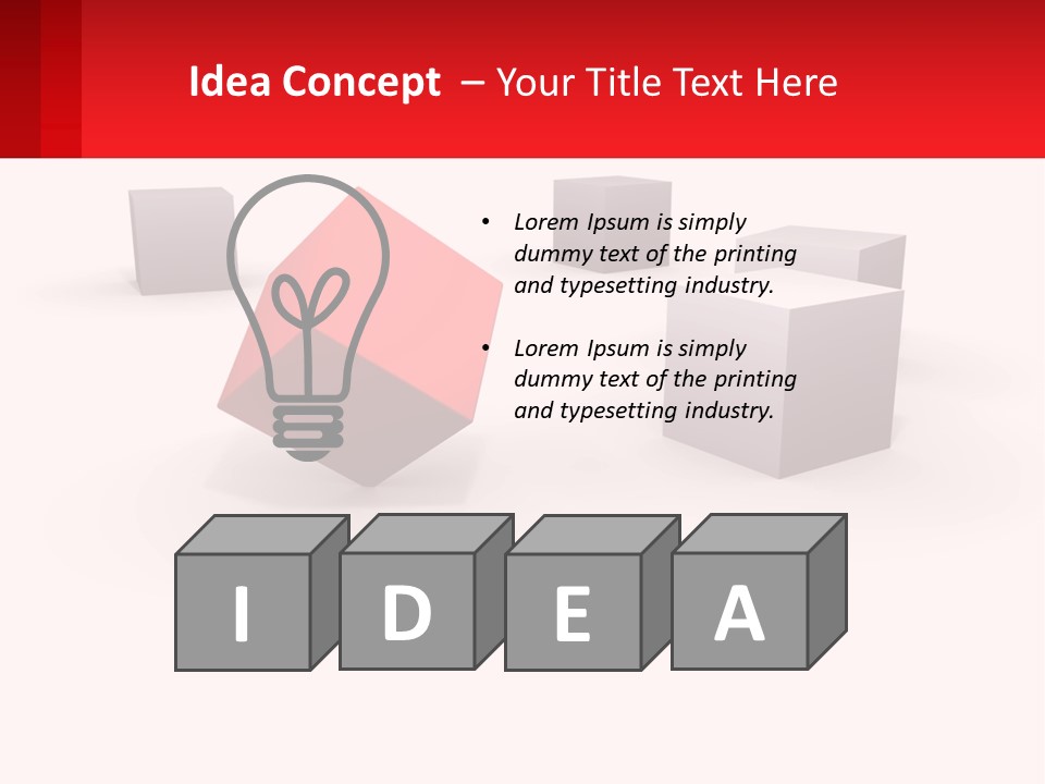 A Group Of Cubes On A White Background PowerPoint Template