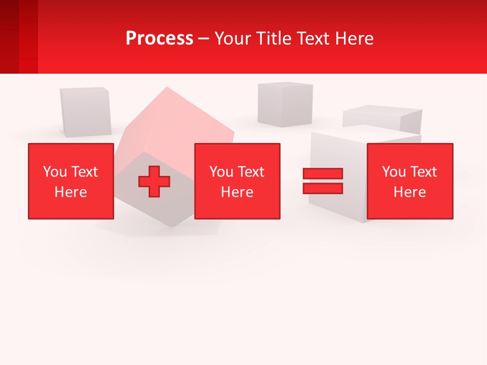 A Group Of Cubes On A White Background PowerPoint Template