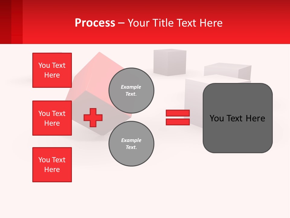 A Group Of Cubes On A White Background PowerPoint Template