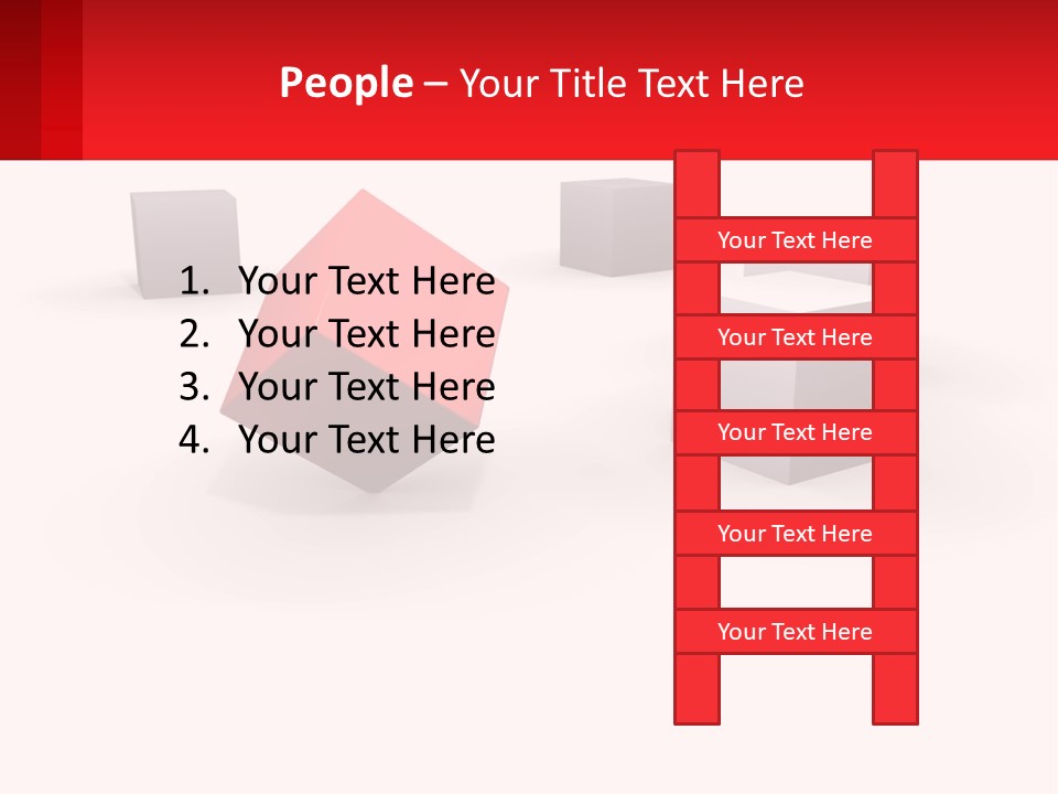 A Group Of Cubes On A White Background PowerPoint Template