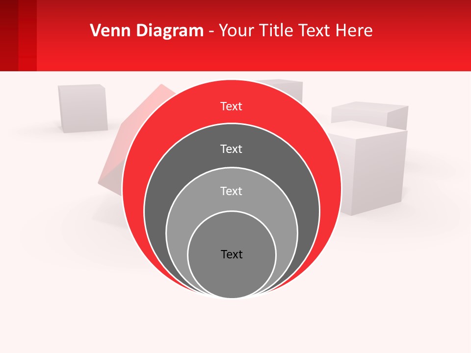 A Group Of Cubes On A White Background PowerPoint Template